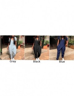 Jumpsuits Women Jumpsuit Ladies Beach Summer Plus Size Casual Fashion Holiday Baggy Loose Harem Solid Pants One Piece Overall...