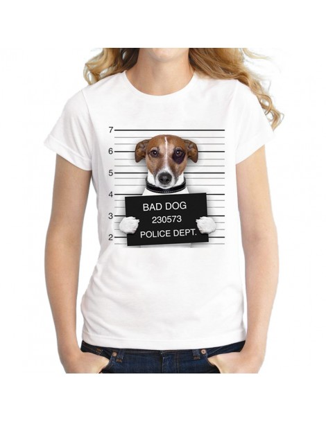 T-Shirts 2018 Hot Sale Dog Police Dept Design Women T Shirt French Bulldog T-shirt Novelty Short Sleeve Tee Pug Printed Bad D...