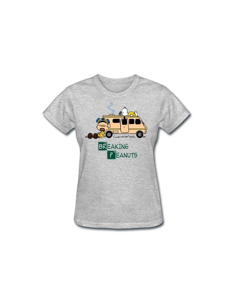 Mashup of Breaking Bad and Peanuts series Woman Hot t shirt Christian Female Gift tshirts Short-sleeve Tee Tops Website - Gr...