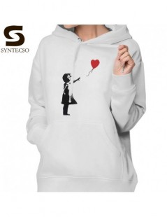 Hoodies & Sweatshirts Heart Love Hoodie Banksy - Girl With Balloon Hoodies Long Sleeve Graphic Hoodies Women Sexy Streetwear ...