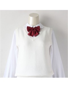 Vests Japanese School Student JK Uniform Vest V-neck Sailor Sweater For Girl Sleeveless Anime Love Live K-on Cosplay Knit - W...