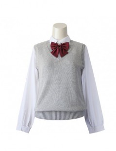 Vests Japanese School Student JK Uniform Vest V-neck Sailor Sweater For Girl Sleeveless Anime Love Live K-on Cosplay Knit - W...