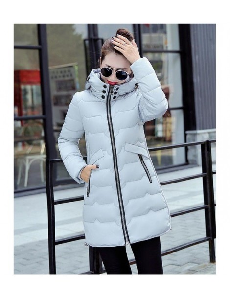 Parkas Female Plus Size 5xl 6xl Pakras New 2018 Winter Long Sleeve Hooded Slim Medium Long Black Padded Jacket Women Casual C...