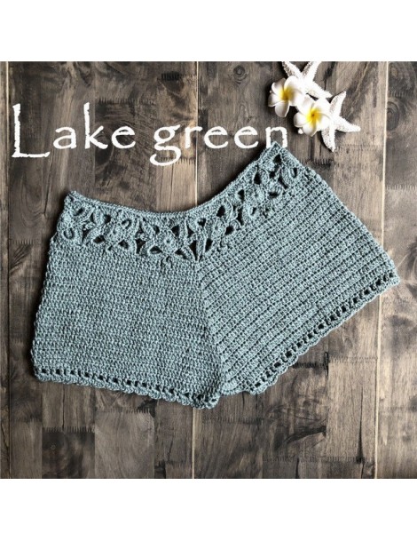 Shorts Women Hot Summer Shorts Knie Crochet Plus Size Shorts Fashion Short Sexy Bikini - Lake Green - 483078917536-2 $13.42