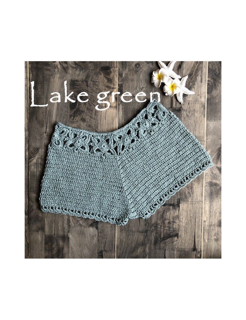 Shorts Women Hot Summer Shorts Knie Crochet Plus Size Shorts Fashion Short Sexy Bikini - Lake Green - 483078917536-2 $22.13