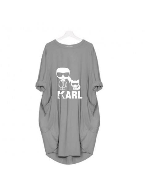 Tank Tops 2019 Fashion T-Shirt for Women Pocket Kawaii Karl Lagerfeld PrintedTop Tshirt Women Punk Cotton Off Shoulder Tops M...