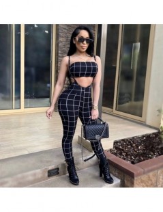 Women's Sets 2019 Sexy Bodycon Bandage Women Sets Off Shoulder Two Piece Set Cropped Top and Pencil Pants Womens Outfits Matc...