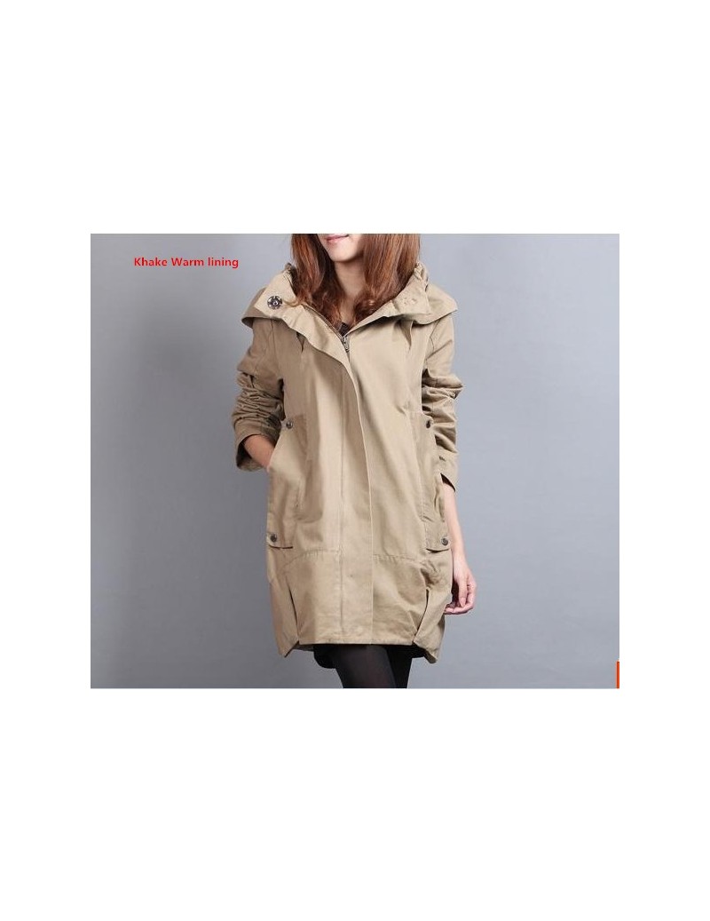 Parkas Europe style new 2019 women fashion loose medium long cotton-padded jacket Autumn winter fat mm Trench coat Plus size ...