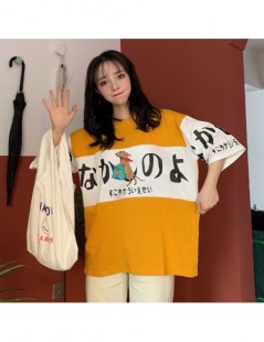 T-Shirts Ulzzang summer cute Japanese cartoon tops new Harajuku female Three Quarter Korea large size loose casual fun Cotton...
