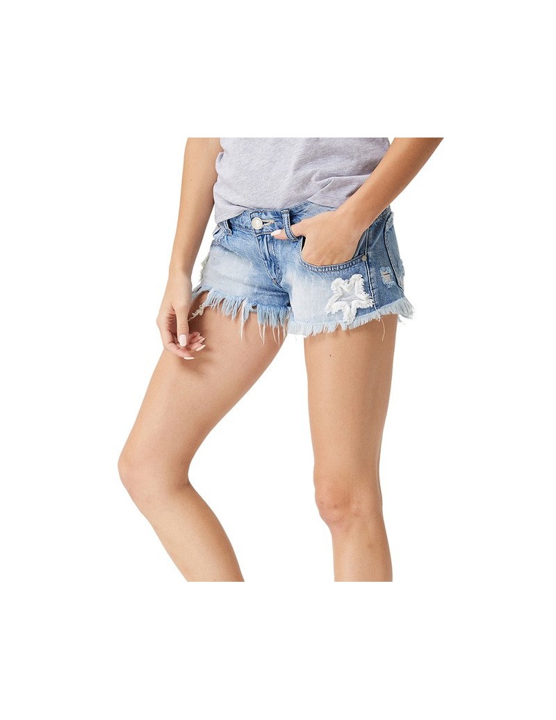 Women casual shorts 2018 Fashion Tassel Denim Shorts Chic Blue Jeans Shorts Pantalones cortos femeninos WNK-2191 - Blue - 49...