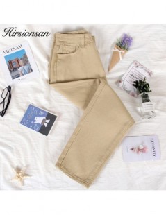 Jeans Jeans Woman 2019 Spring Korean Loose BF Style Denim Pants Vintage Khaki Ankle-Length Jeans Trousers New Fleece Jeans - ...