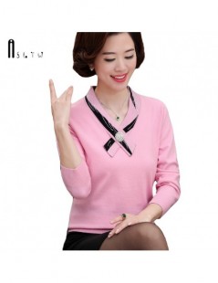 Pullovers Women's Sweater New Spring Long Sleeve Sweater For Women V Neck Women Pullovers Knitwear Solid Pull Femme Pullover ...