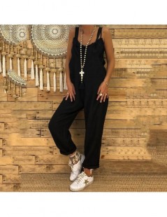Jumpsuits Oversized Black Loose Straight Jumpsuit Women Long Overalls Casual Girl High Waist Solid Color Pants 2019 Autumn Wi...