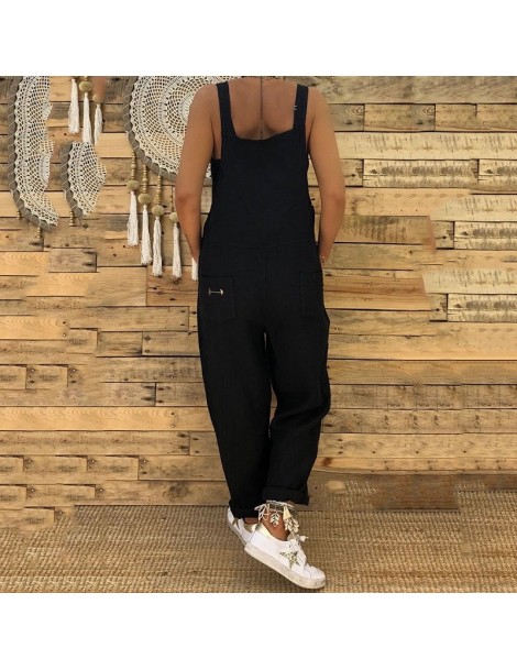 Jumpsuits Oversized Black Loose Straight Jumpsuit Women Long Overalls Casual Girl High Waist Solid Color Pants 2019 Autumn Wi...