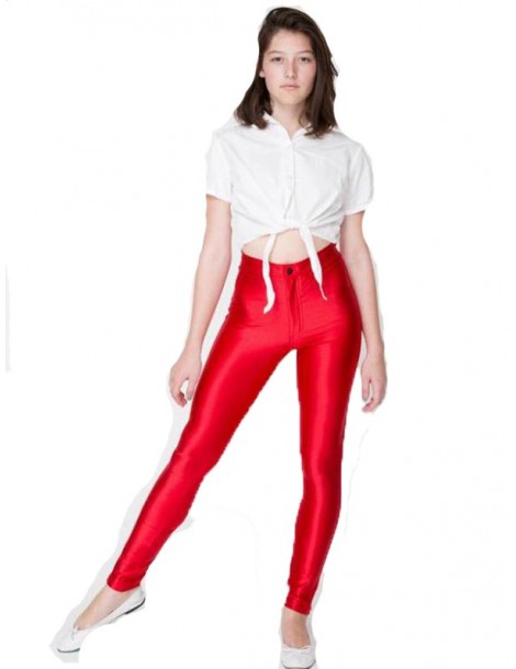 Pants & Capris Women Fashion Plus Size XL 2018 Brand New High Waist Candy Color Shiny Dance Disco Pants American A Pencil Wor...