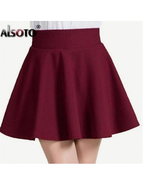 Skirts Summer and winter Skirt for Women Fashion Skirts Womens High Waist Sexy mini faldas jupe Black and Red Saia pleated sk...