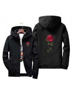Jackets Women Basic Jackets 2019 Spring Women Hooded Jacket Coats Embroidery Rose Causal Men windbreaker Lightweight Bomber F...