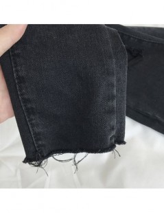 Jeans 2018 Ladies Black Denim Pants Pencil Casual Brand Summer Hip Hop Jeans Women Fashion Hole Zippers Jeans Trousers Pants ...