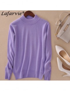 Pullovers Fashion Cashmere Blended Knitted Sweater Women Tops Autumn Winter Turtleneck Pullovers Female Long Sleeve Solid Col...