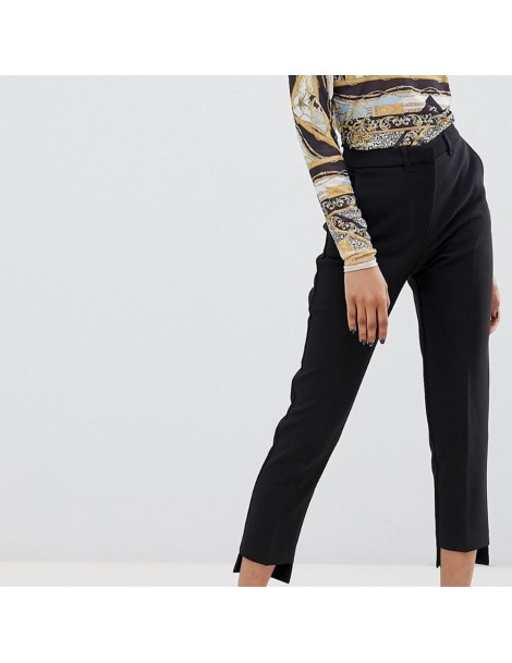 Pants & Capris 2019 New Pants Women Cropped Trousers Black Straight Front Easy To Wear - Black - 4L3004292699 $34.44