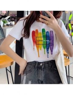 T-Shirts Lesbian Lgbt Harajuku Ullzang T Shirts Women 90s Gay Pride Graphic T-shirt Rainbow Cartoon Print Tshirt Fashion Top ...