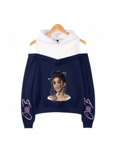 Hoodies & Sweatshirts Cardi B 2019 new off-shoulder hooded sweatshirt cool Casual hooded Sweatshirt high Street fashion Popul...
