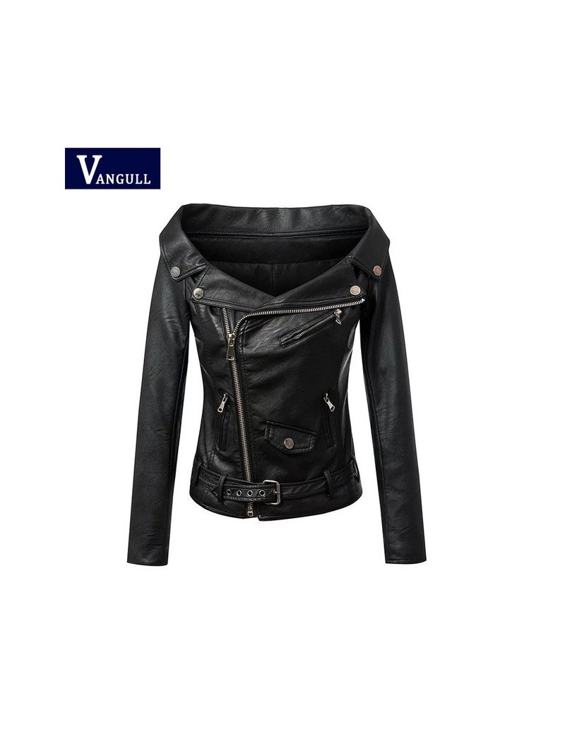 Jackets Woman Off shoulder faux leather jacket women motorcycle jacket 2016 Spring autumn outerwear coats Short zipper basic ...