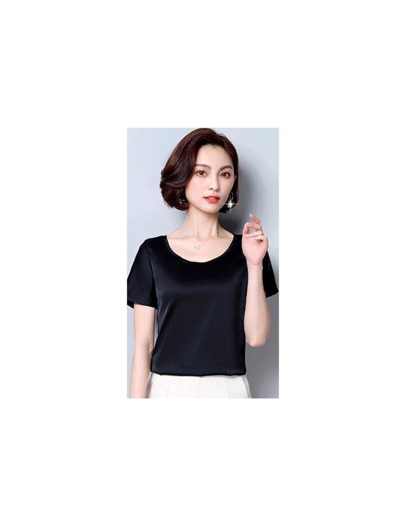 Blouses & Shirts Plus Size Shirts Women 2019 Summer Fashion Basic Shirt Blouse Shorts Sleeve Casual Shirt Female M - 4XL LY34...