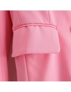 Blazers Women Pink Suit Jacket Formal Blazer 2019 Double Breasted Pocket Women Blazer Work Office Business Suit Outwear - pin...