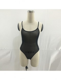 Bodysuits 2019 Sexy Bodysuit Women Transparent Mesh Bodysuit Rompers Clubwear Solid Casual Basic Strap Summer Bodycon Jumpsui...