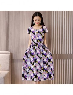 Dresses Plus Size 2019 Summer New Short-sleeved Print Vintage Dress Loose Long Dress XL-6XL Women Dress RE2336 - 20 - 4230044...