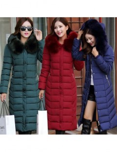 Parkas Women Winter Coat Cotton Knee Long Jackets Coat Female Overcoat Hooded Thick Padded Jacket Lady Plus Size Outerwear Pa...