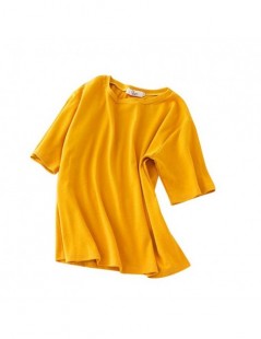 T-Shirts Korean Style Short Sleeve T-shirt Women Fashion Loose Basic T-shirts Casual Tops - YELLOW - 4B3974608167-5 $7.57