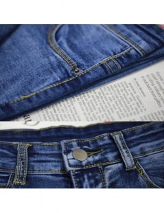 Jeans Vintage style BF fashion women jeans high waist Jean pencil demin pants fitness cotton elastic jeans - black - 4M395363...