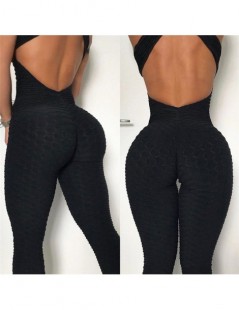Jumpsuits Black White Color New Folding Push Up Fitness Leggings Rompers Womens Jumpsuit Backless Halter Across Playsuit Sexy...