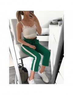 Pants & Capris Casual Bow ties women pants long striped causal 2018 Autumn female Trousers fashion streetwear Trousers WS9710...