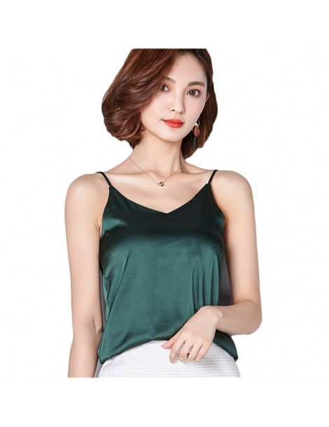 Camis Women Camisole Camis Silk Halter Top 2018 Sexy Sleeveless Vest Slim Tank Tops Female Roupas Solid White Green Gray Pink...