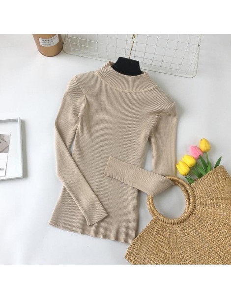 Pullovers Sweater Long Sleeve 2019 Autumn Women Pullovers Sweater Warm Winter Jerseis Mujer Turtleneck Tops Jumpers Jaqueta F...
