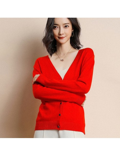 Cardigans Solid Color Knitted Sweaters Women Knitted V-Neck Cardigan Soft Coat Blouse Elastic Slim Female Casual Short Cardig...