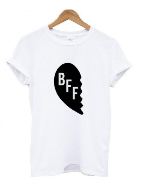 T-Shirts bff heart sisters Letters Print Women tshirt Cotton Casual Funny t shirt For Lady Top Tee Hipster Drop Ship Z-775 - ...