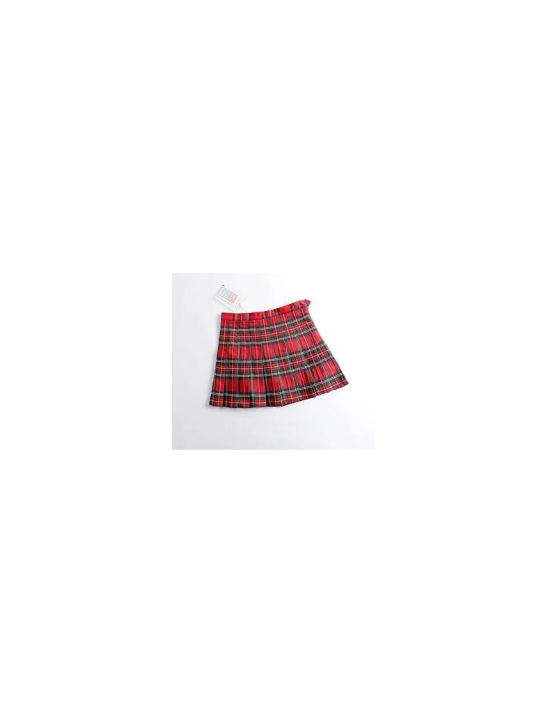 Harajuku Tartan Pink Women Skirt Sexy plaid Pleated Skirts Fashion Mini Skirt Side Button High Waist skirts womens Casual - ...