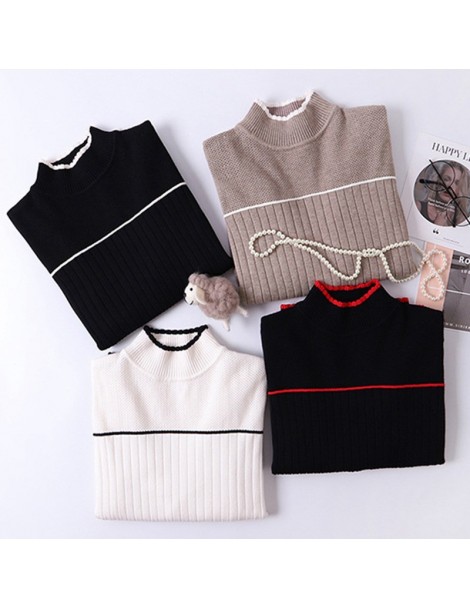 Pullovers Women Pullover and Sweater Autumn Winter Ribbed Knitted Sweaters Top Striped Warm Thick Female Jumper for Christmas...