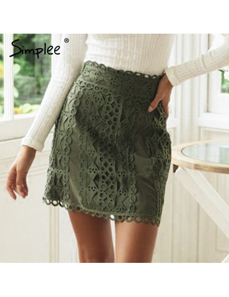 Skirts A-line lace embroidery women skirt Casual streetwear autumn female short skirt Party club ladies mini pink skirts - Gr...