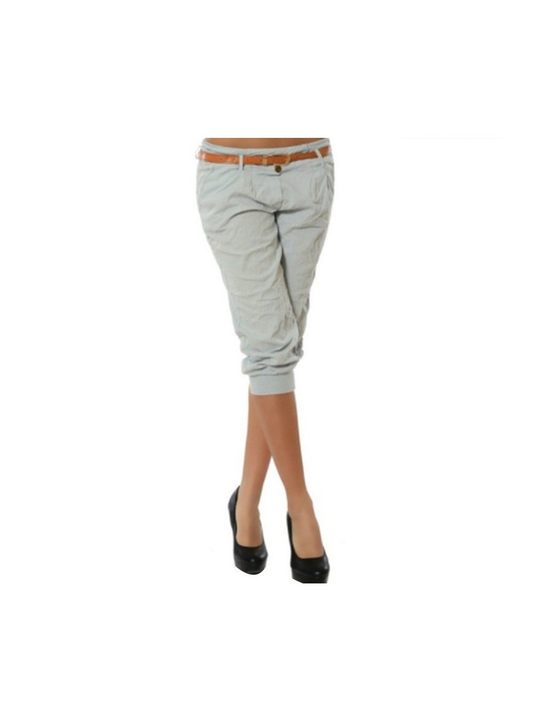 Pants & Capris Women Plus Size 5XL Summer Slim Waist Solid Color Stretch Harlan Capris Fashion Pencil Pants Crops For Female ...