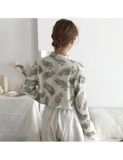 Blouses & Shirts Women Vintage Tops Floral Print Shirts Elegant Long Sleeves Summer Blouse Blusas Femininas - Short Sleeve - ...