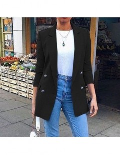 Blazers Long Sleeve Solid Color Turn-down Collar Coat Lady Business Jacket Suit Coat Slim Top Women blazers OL Cardigan - W32...