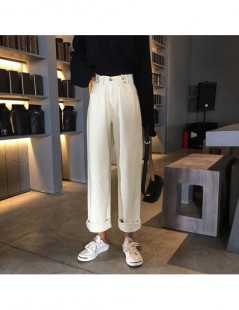 Jeans 2 Colors Mihoshop Ulzzang Korea Korean Women Fashion Clothing Basic Beige High Waist Wide Leg Straight Denim Jeans Pant...