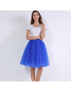 Skirts Puffy New Arrival 5 Layer Fashion Women Tulle Skirt Tutu Wedding Bridal Bridesmaid 2019 Overskirt Petticoat Lolita Sai...