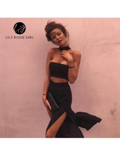 Tank Tops Summer Fashion Halter Bustier Crop Tops Women Elegant Off Shoulder Tube Tops Sexy Black Evening Party Club Short Ca...