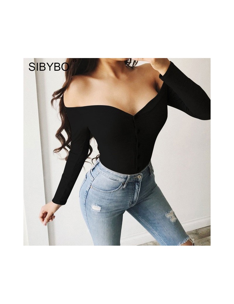 Bodysuits Sexy Off Shoulder Skinny Bodysuit Women Jumpsuit Rompers Summer Knitted Strappless Bodycon Playsuits Female Body Ov...